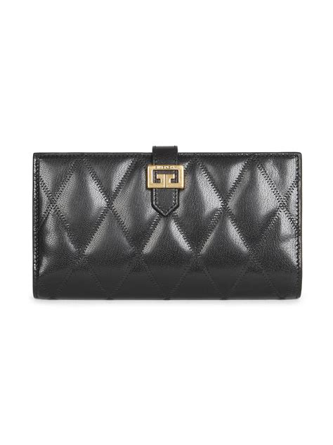 givenchy top zip leather wallet